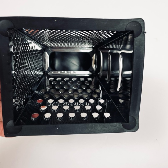 4 Side Stainless Steel, Black Cheese Grater, Shredder, and Slicer 9 Inch - Picture 5 of 5